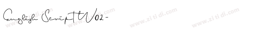 English Script W02字体转换